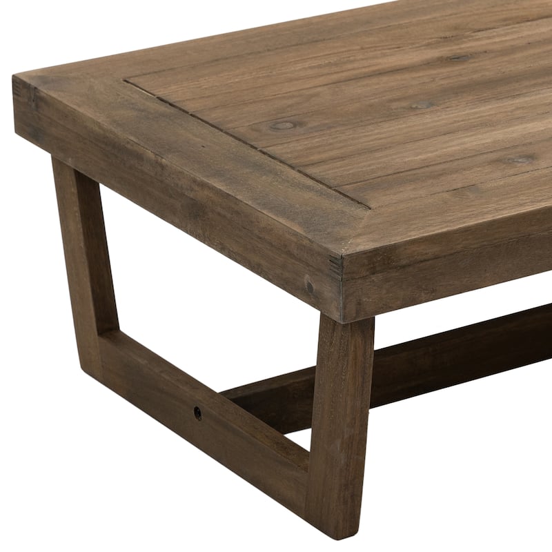 Sectional Wood Furniture 2 Seat Armless Patio Sofa