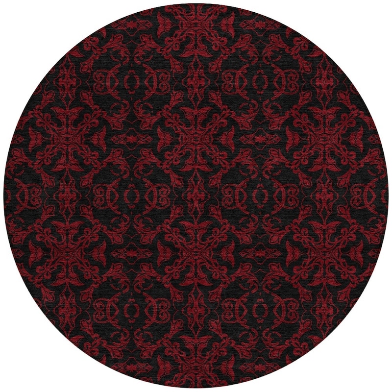 HomeRoots Medallion Transitional Rectangle Outdoor Rug