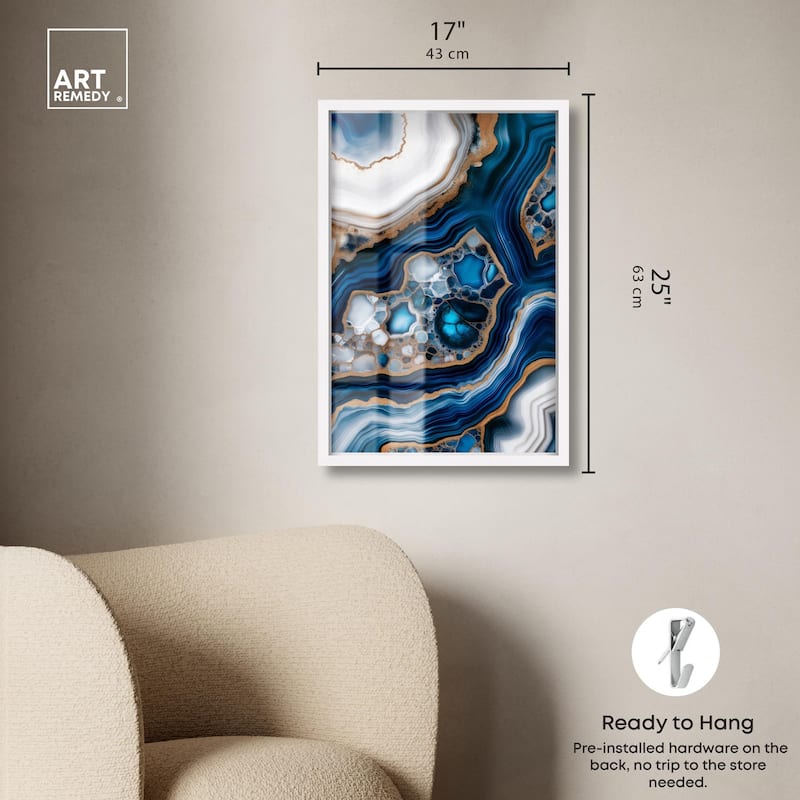 Azure Alveoli I Shadowbox by Art Remedy