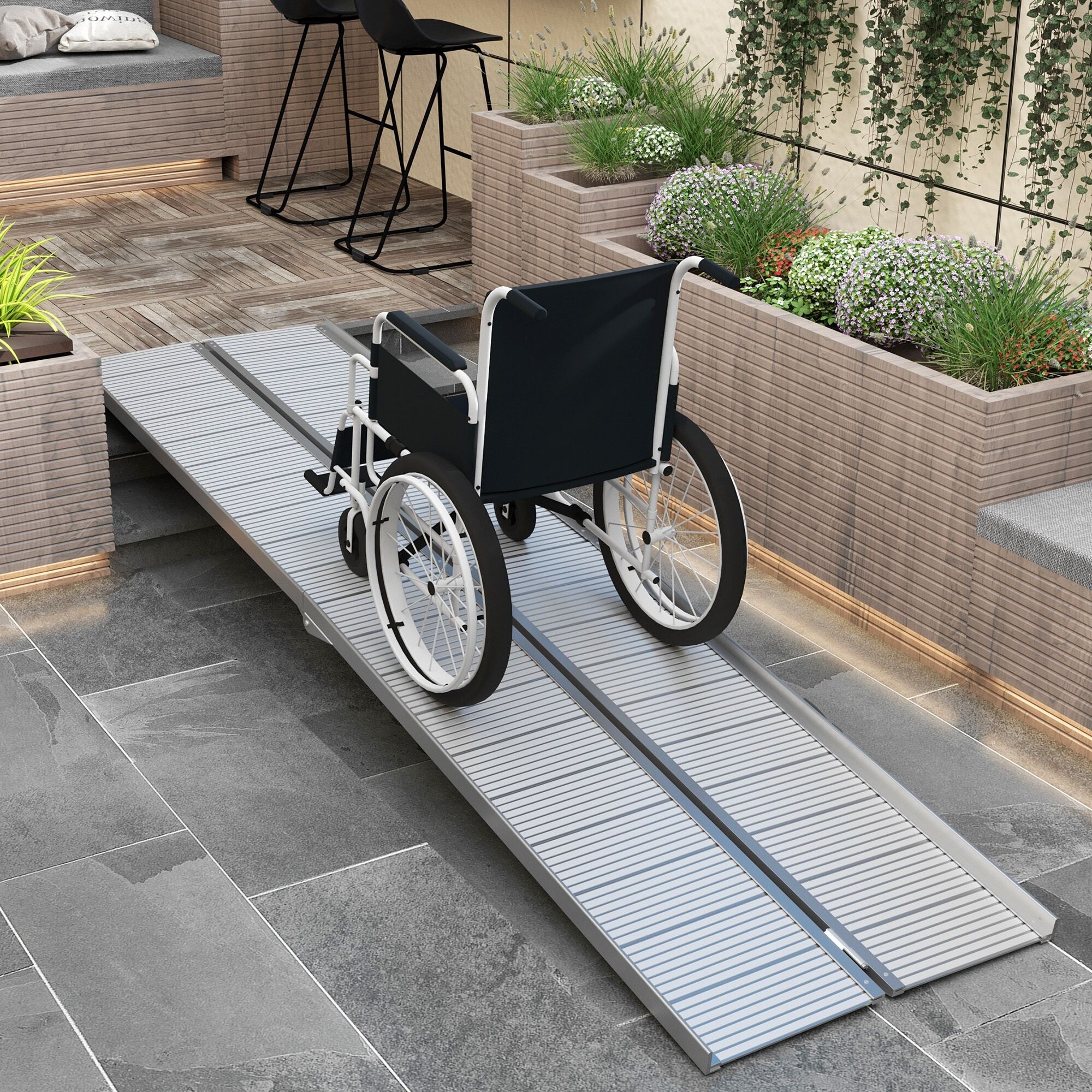 Portable Portable Wheelchair Ramp Threshold Handicap Ramp 10