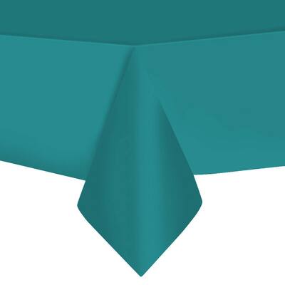 10pcs Plastic Rectangle Tablecloth 54" x 108" Teal Blue