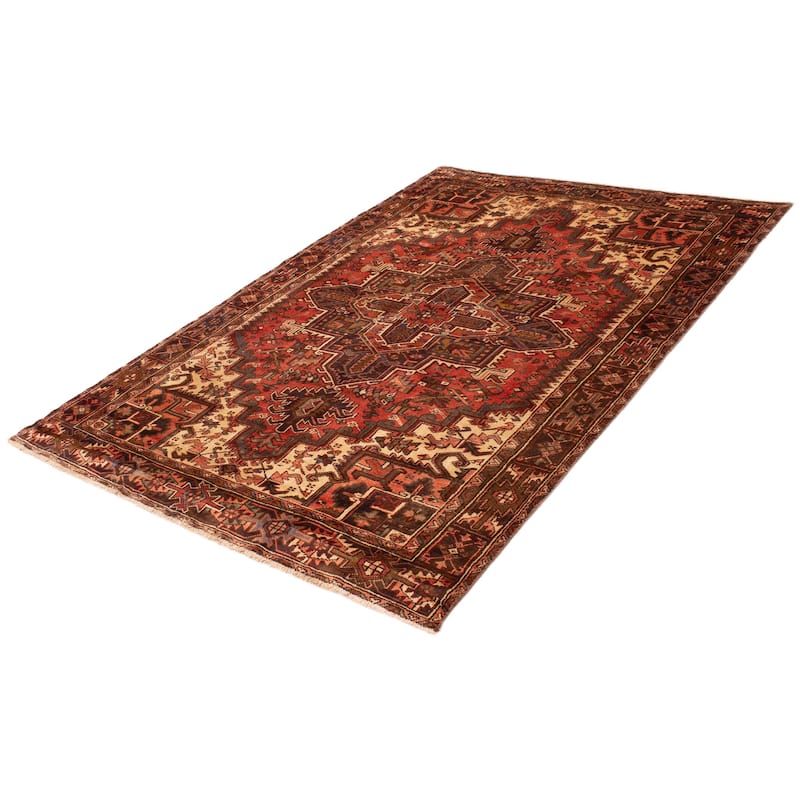 ECARPETGALLERY Hand-knotted Sarabi Red Wool Rug - 7'9 x 11'0