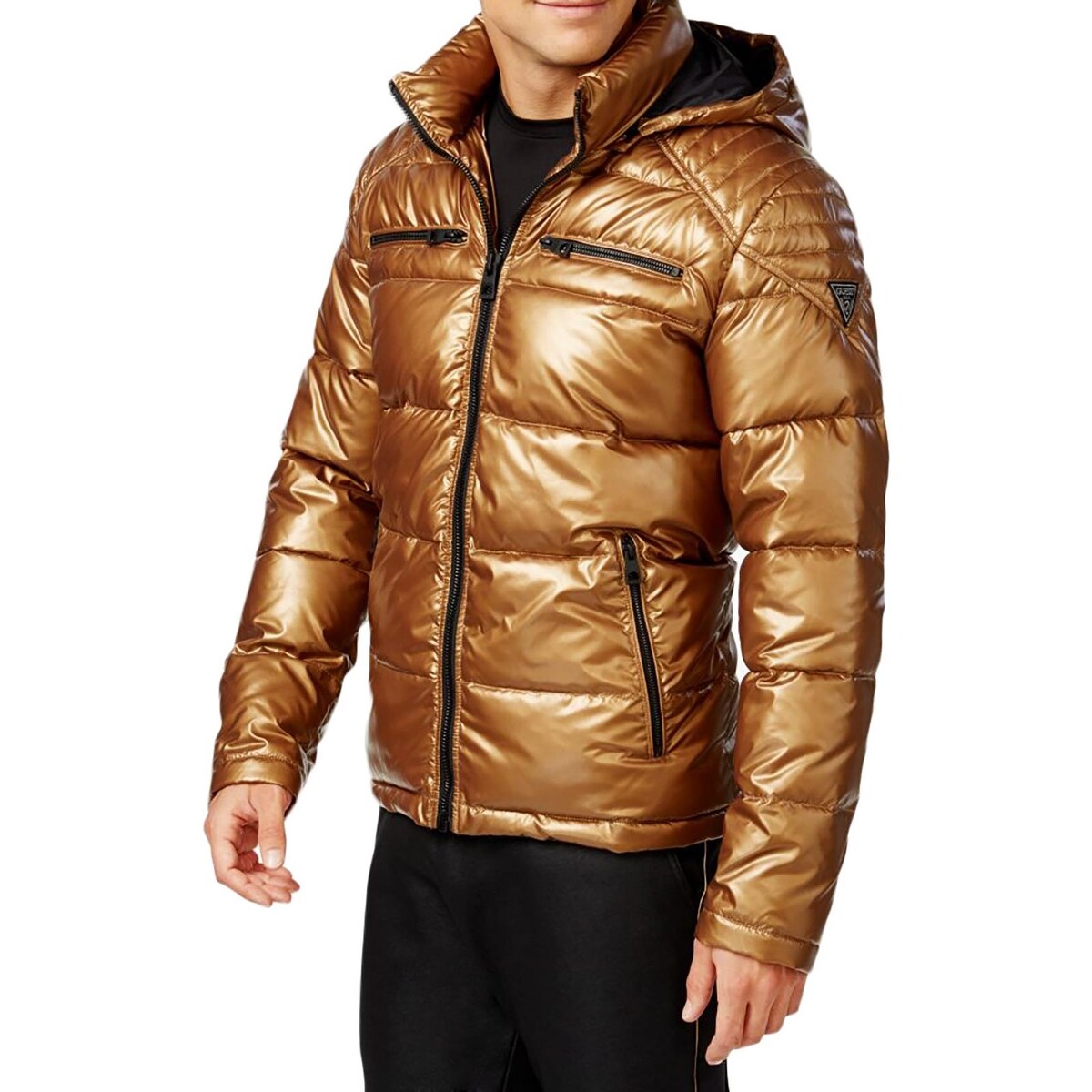 gold guess jacket