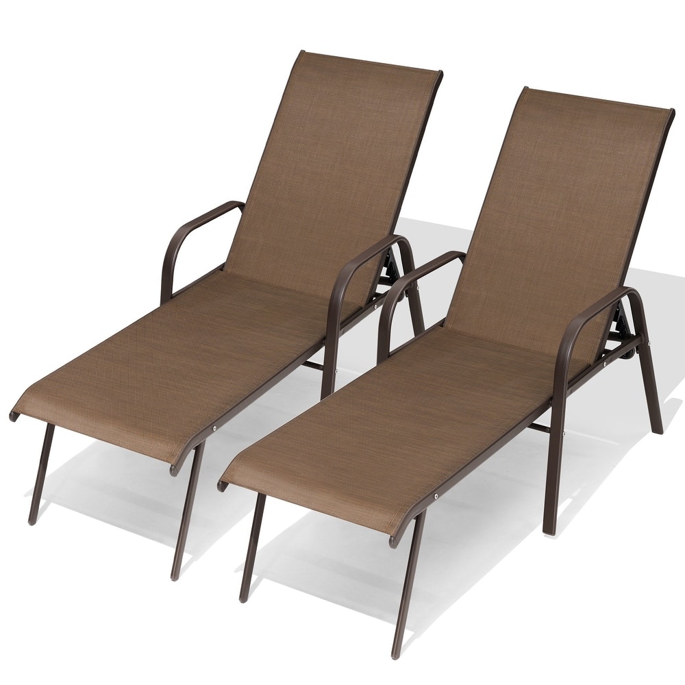 Crestlive Products Outdoor Adjustable Chaise Lounge Chairs (Set of 2/4)