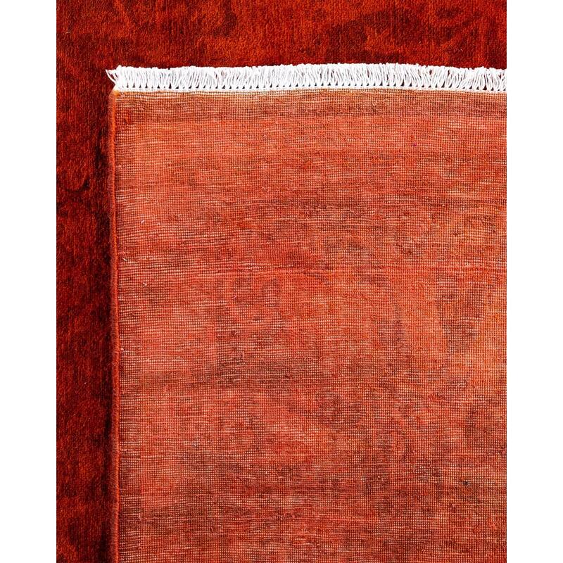 Fine Vibrance One-of-a-Kind Hand-Knotted Area Rug - Orange, 6' 3" x 9' 7" - 6' 3" x 9' 7"