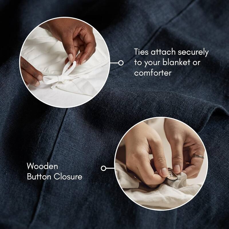 French Linen Duvet Cover - Throw/Blanket (42x72)