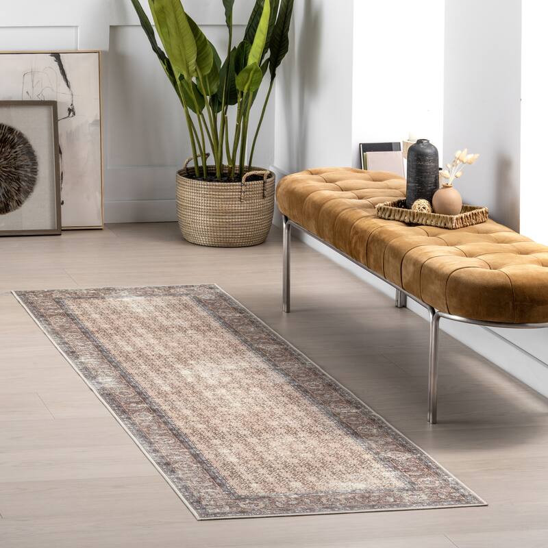 Nuloom Kit Botanical SplashGuard Machine Washable Area Rug