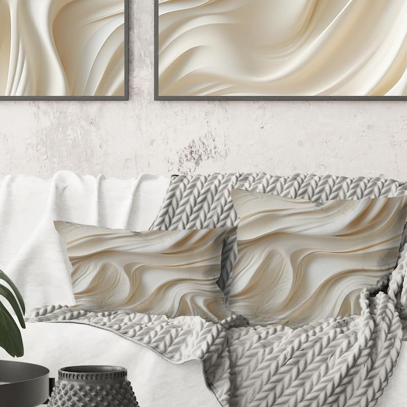 Designart "Sculptural Elegance II" Abstract Printed Throw Pillow