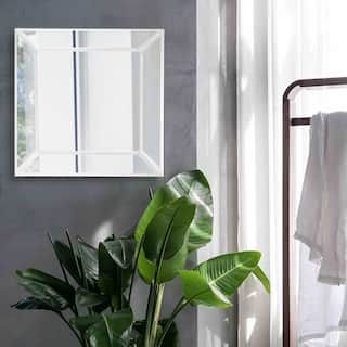 Allan Andrews Wood Framed Pitched & Flared Wall Mirror - 24" x 24"