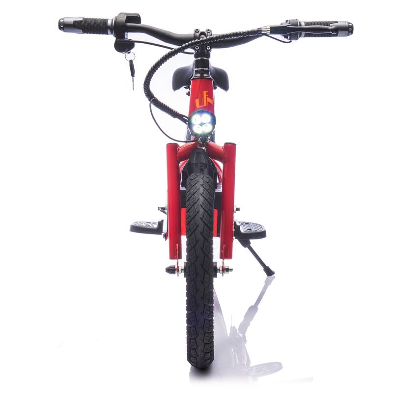 24V Kids Ride On Electric Dirt Bike,300W Super Power Motor,16in Wheels,Adjustable Seat Height,Hand-Operated Brakes