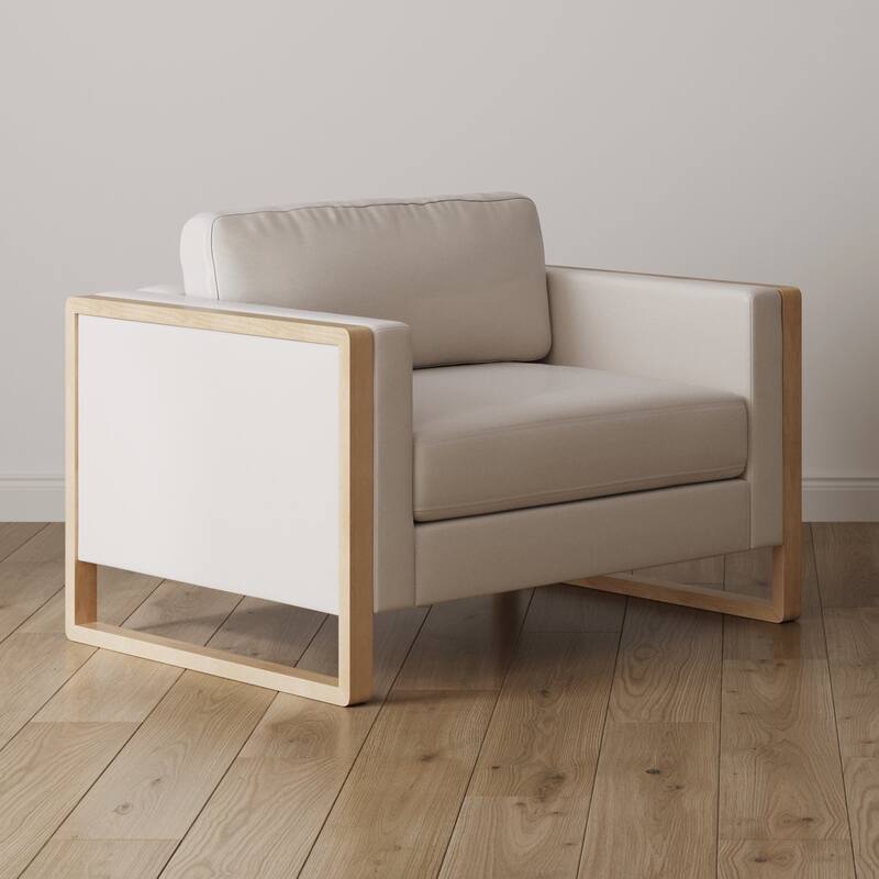 Madison Modern Upholstered Modular Sofa or Couch for Living Room with Solid Wood Legs
