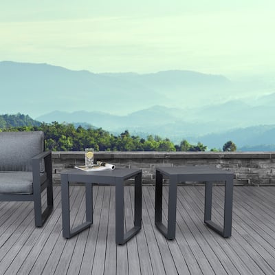 Baltic 20" Set of 2 End Tables Gray by Real Flame - 20L x 18W x 20.5H