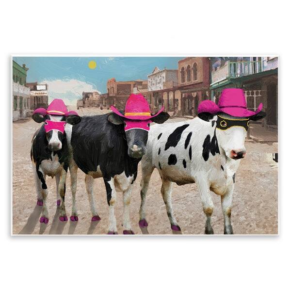 slide 2 of 10, Stupell Superhero Cows in Town Wall Plaque Art Design By Porter Hastings 15 x 10