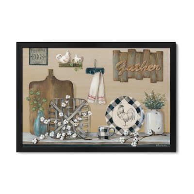 Farmhouse Kitchen Premium Framed Poster by Pam Britton