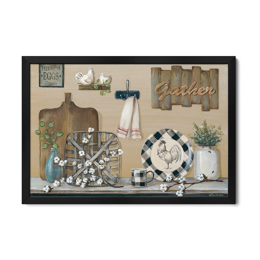 Farmhouse Kitchen Premium Framed Poster by Pam Britton