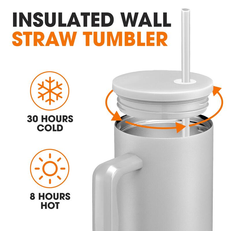 Cheer Collection Insulated Tumbler with Reusable Straw