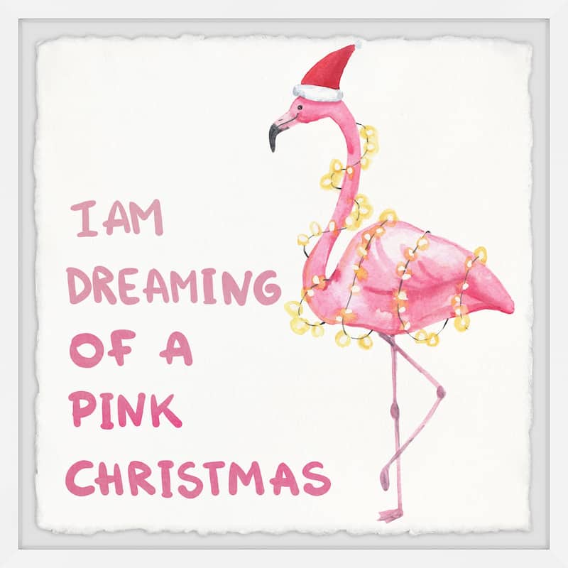 Dreaming Pink Christmas' Framed Painting Print
