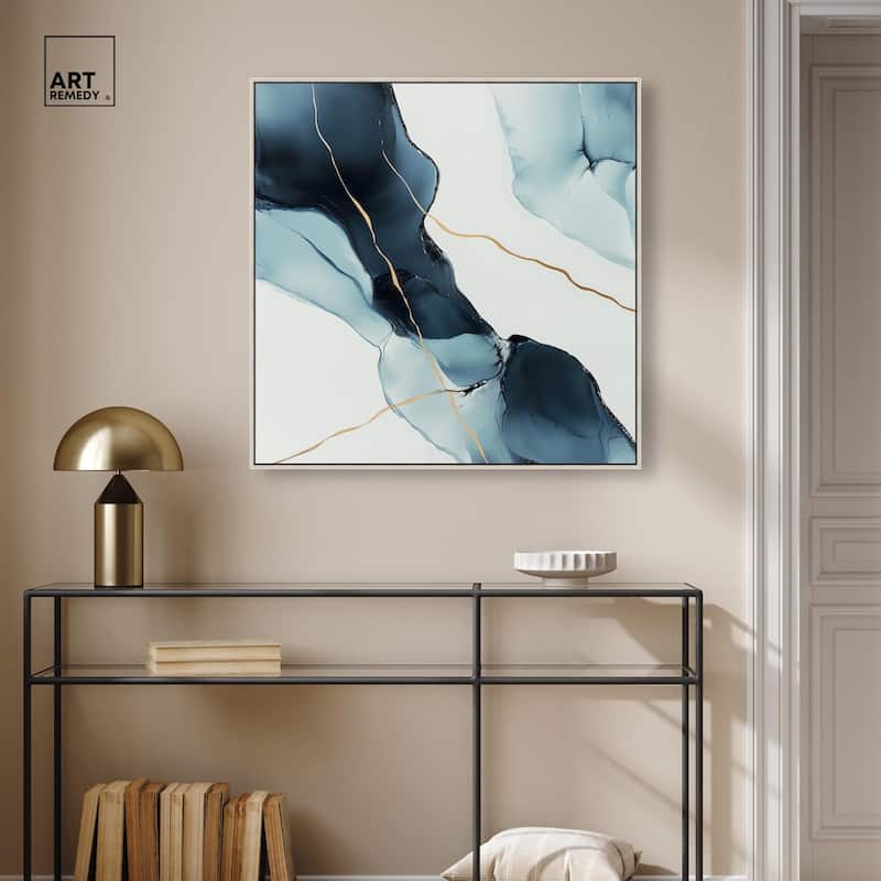 Cerulean Flow I Canvas by Art Remedy