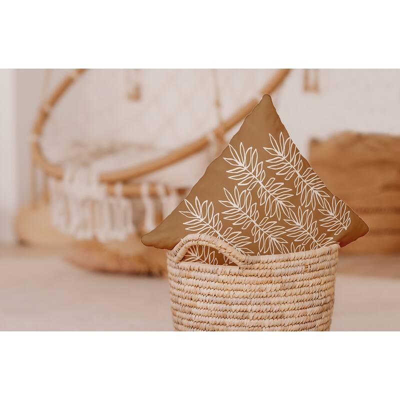 Leafy Branch Indoor/Outdoor Throw Pillow