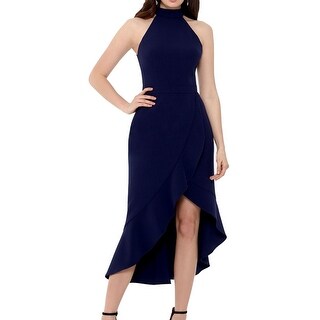 xscape strapless ruffle flounce dress