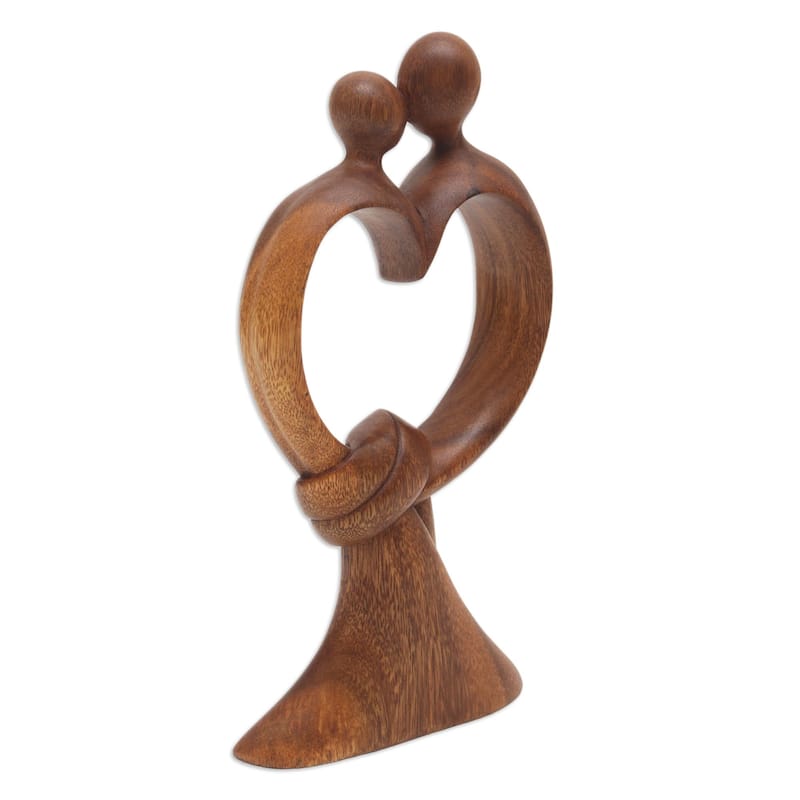 Novica Handmade Love Bond Wood Sculpture