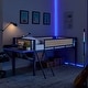 preview thumbnail 6 of 38, Metal Loft Bed with Desk, Rattan Loft Bed Frame with Hanging Storage