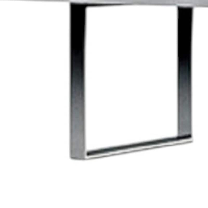 HomeRoots 67" White And Silver Metal and Wood Three Tier Etagere Bookcase