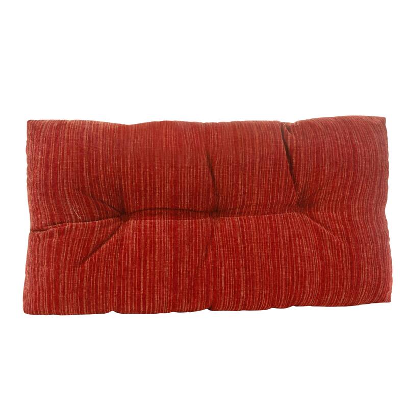 Klear Vu Polar Chenille Fabric Non-Slip Overstuffed 27" Bench Cushion - Red - Single