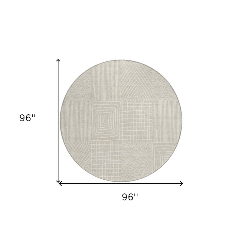 HomeRoots Geometric Transitional Rectangle Outdoor Rug