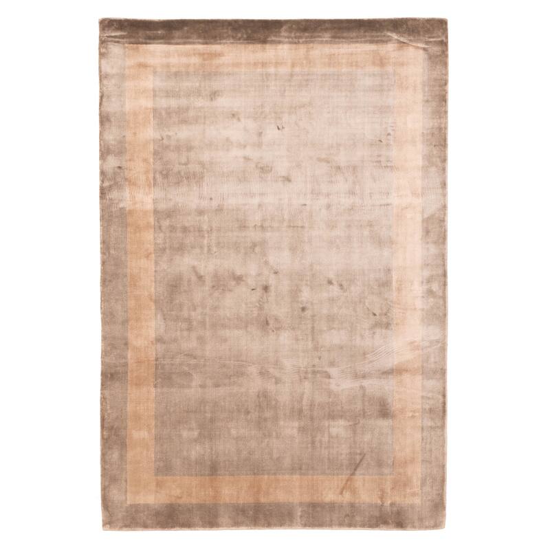 ECARPETGALLERY Hand Loomed Kashkuli Gabbeh Taupe Viscose Rug - 6'7 x 9'8