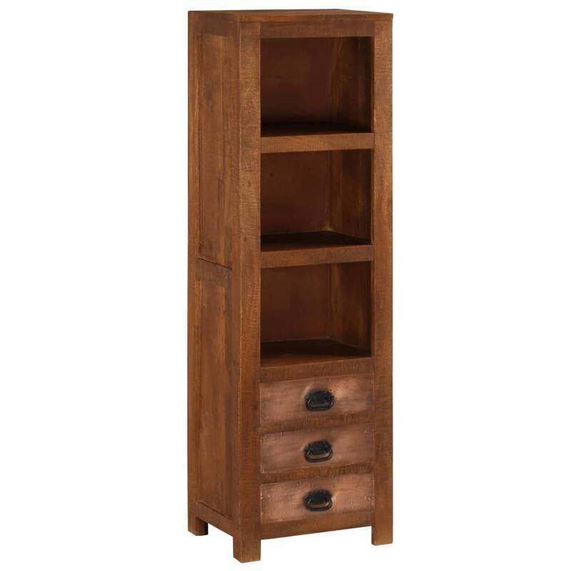 vidaXL Highboard with 3 Drawers 15.7"x11.8"x51.2" Solid Mango Wood