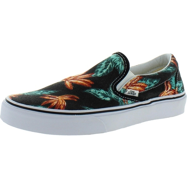 Shop Vans Mens Vintage Aloha Skate Shoes Floral Print Slip