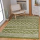 SAFAVIEH Arizona Shag Lotta Moroccan 1.2-inch Thick Rug - 3' x 5' - Green/Ivory