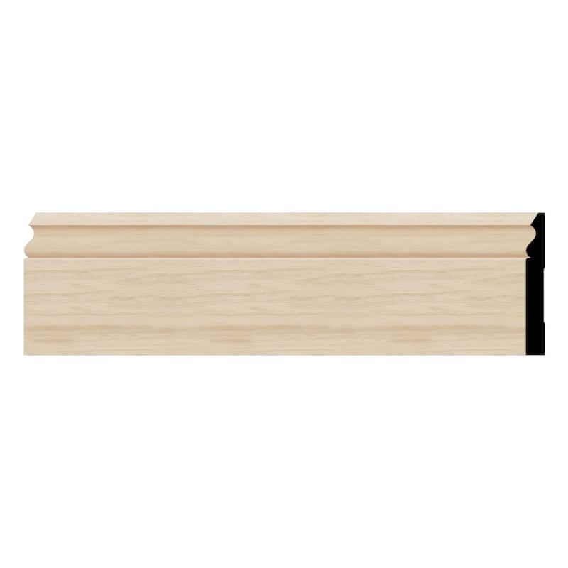 WM217: 9/16-in D x 5-1/4-in W x 96-in L Americraft Solid Hardwood Stain Grade Base Moulding - White Oak