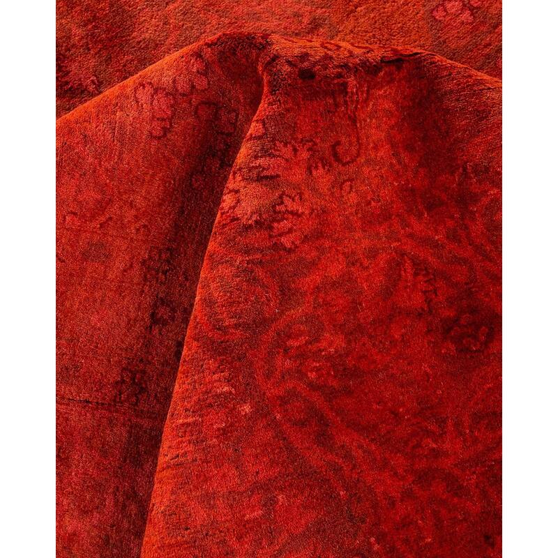 Fine Vibrance, One-of-a-Kind Hand-Knotted Area Rug - Pink, 8' 1" x 8' 3" - 8' 1" x 8' 3"