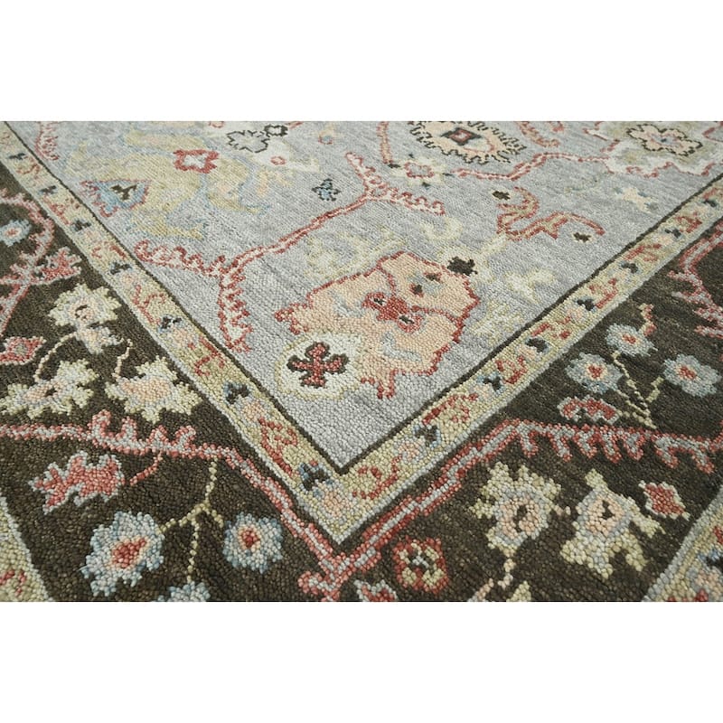 LoomBloom Multi Size Moss Traditional Handmade Oushak Wool Area Rug