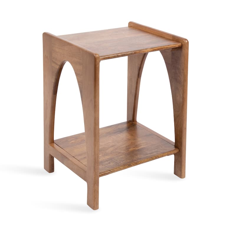 Kate and Laurel Aarstad Wood Side Table - 16x14x22 - 16x14x22 - Walnut Brown