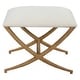 preview thumbnail 1 of 4, Uttermost Expedition White Fabric Small Bench - 23.5 W X 19.25 H X 15.75 D (in)