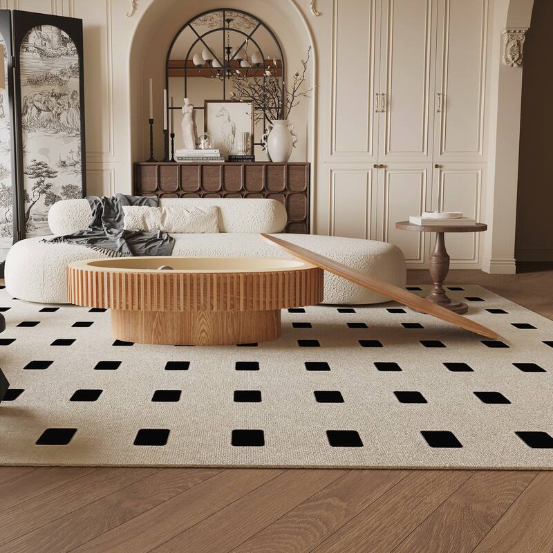 47'' Oval Coffee Table with Storage Solid Wood Veneered Modern Coffee Table