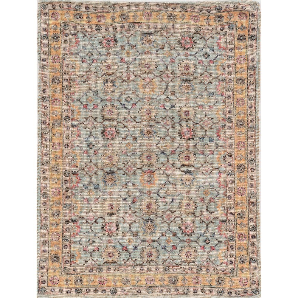 The Curated Nomad Lamartine Hand-woven Jute Floral Medallion Area Rug