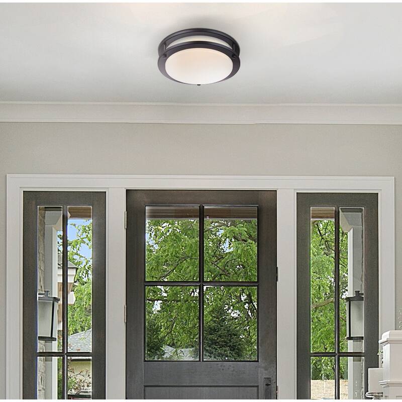 Westinghouse Lighting Lauderdale 11 Inch 23 Watt LED Indoor Flush Mount Ceiling Fixture with Color Temperature Selection