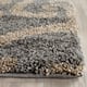 SAFAVIEH Florida Shag Honey Ornate Damask 1.2-inch Thick Rug