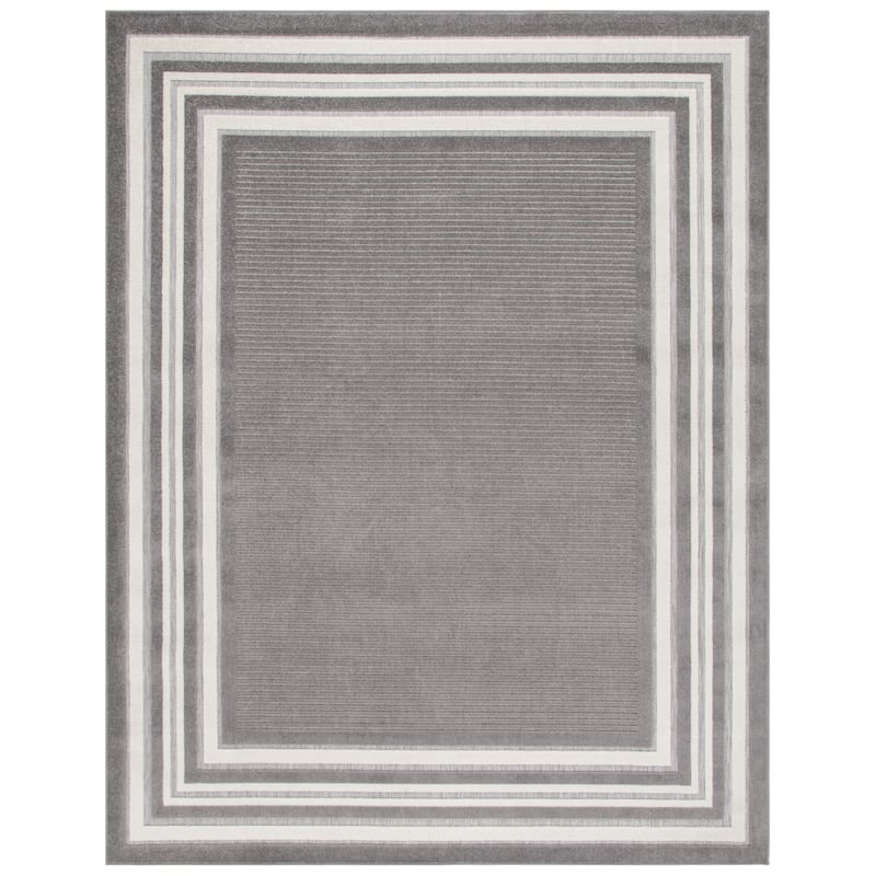 SAFAVIEH Cabana Pratima Indoor/Outdoor Waterproof Patio Backyard Rug - 8' x 10' - Grey/Ivory