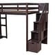 preview thumbnail 14 of 25, Twin Size Loft Bed with Storage Drawers, Staircase and Book Shelves - Solid Wood Slats Support