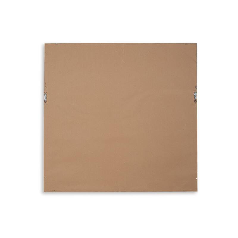 Wall Decor, Craft Paper Circle Framed Art, Brown White, 38x38 Square