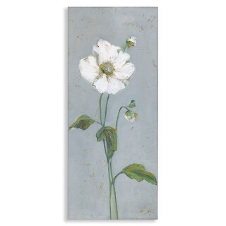 Stupell Simple Bloom on Blue Canvas Wall Art Design By Sally Swatland ...