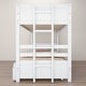 preview thumbnail 4 of 7, White Twin over Pull-out Bunk Bed with Twin Trundle, Convertible Design, Full-length Guardrail
