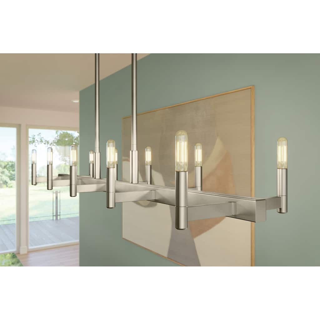 Kichler Lighting Ezro 50 in. 10-Light Linear Chandelier