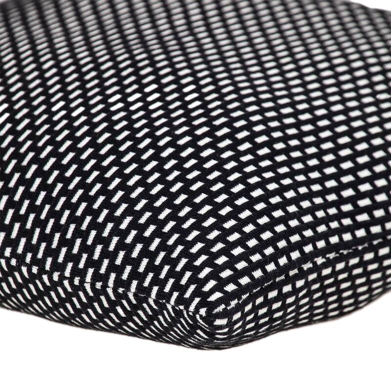 20" Black and White Rectangles Textured Square Throw Pillow