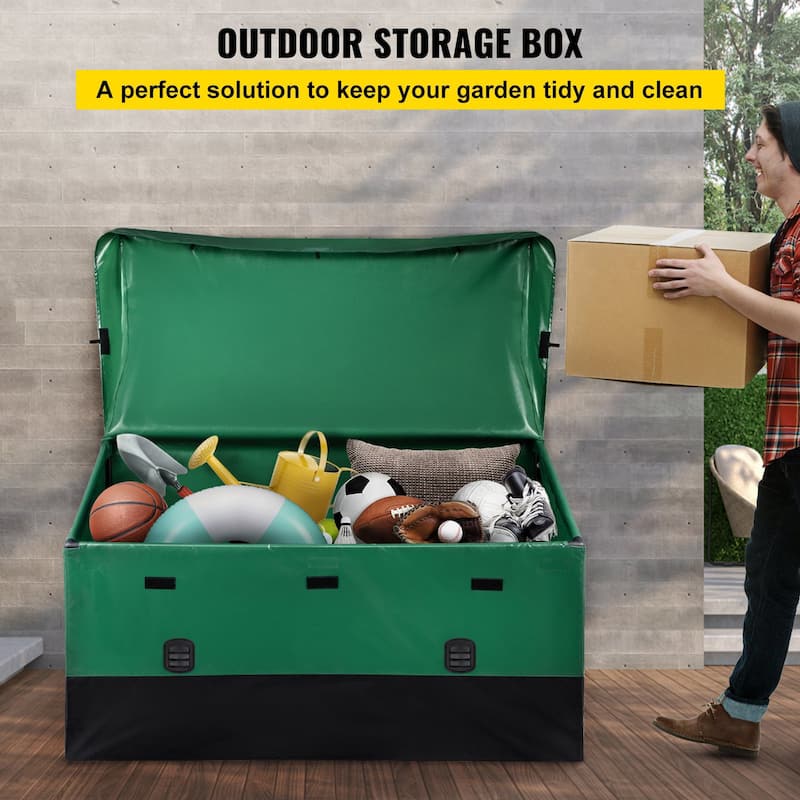 Outdoor Storage Box Patio Deck Box Waterproof PE Tarpaulin